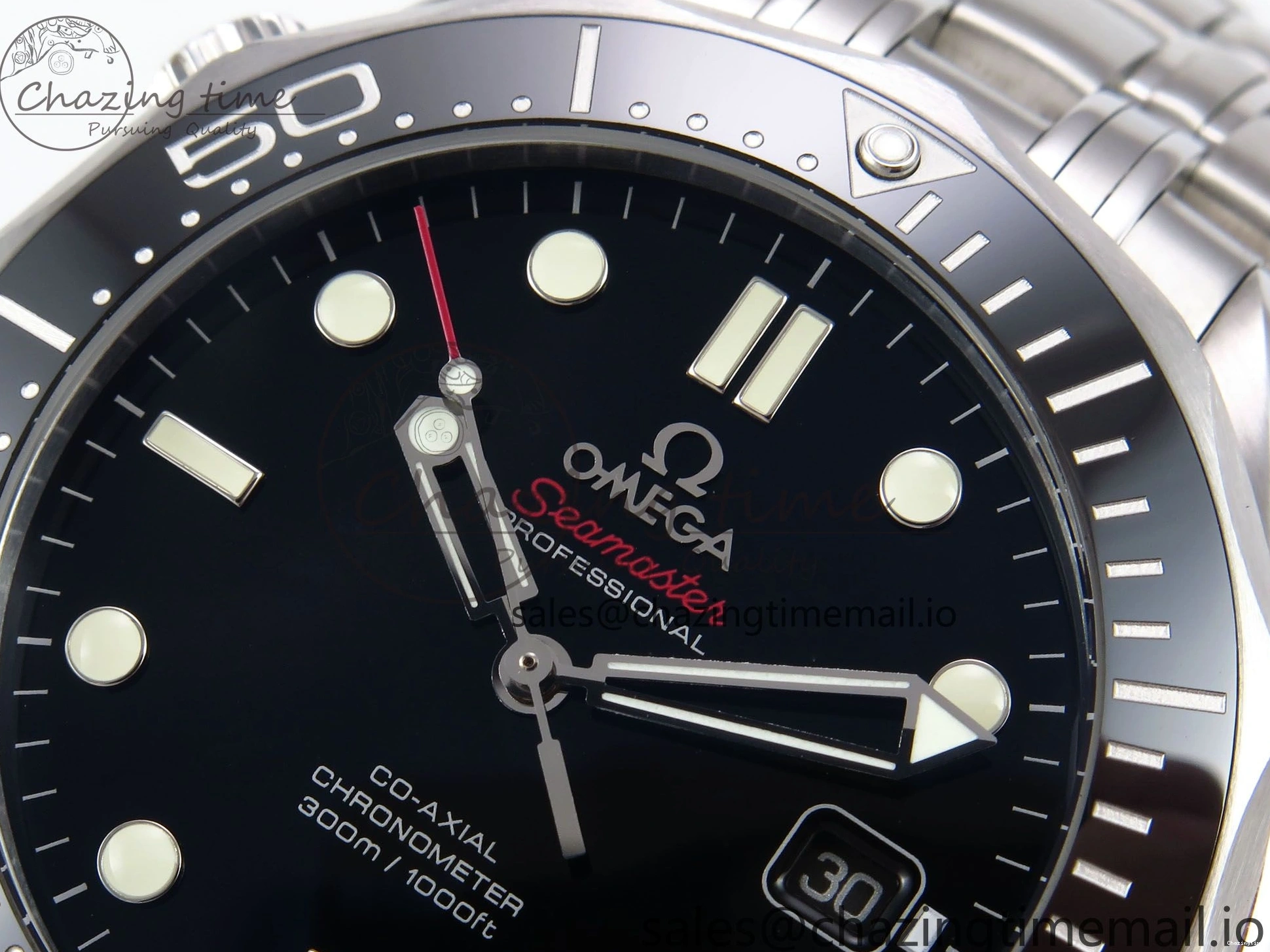 0315 Seamaster Diver 300M OMF 1:1 Best Edition Black Ceramic Black Dial on SS Bracelet A Seasonal 7708